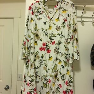 White floral dress